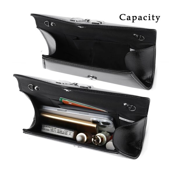 Metal Bow Clutch Purse Fashion Pu Leather Handbag/Shoulder Bag C :v - Picture 4 of 6